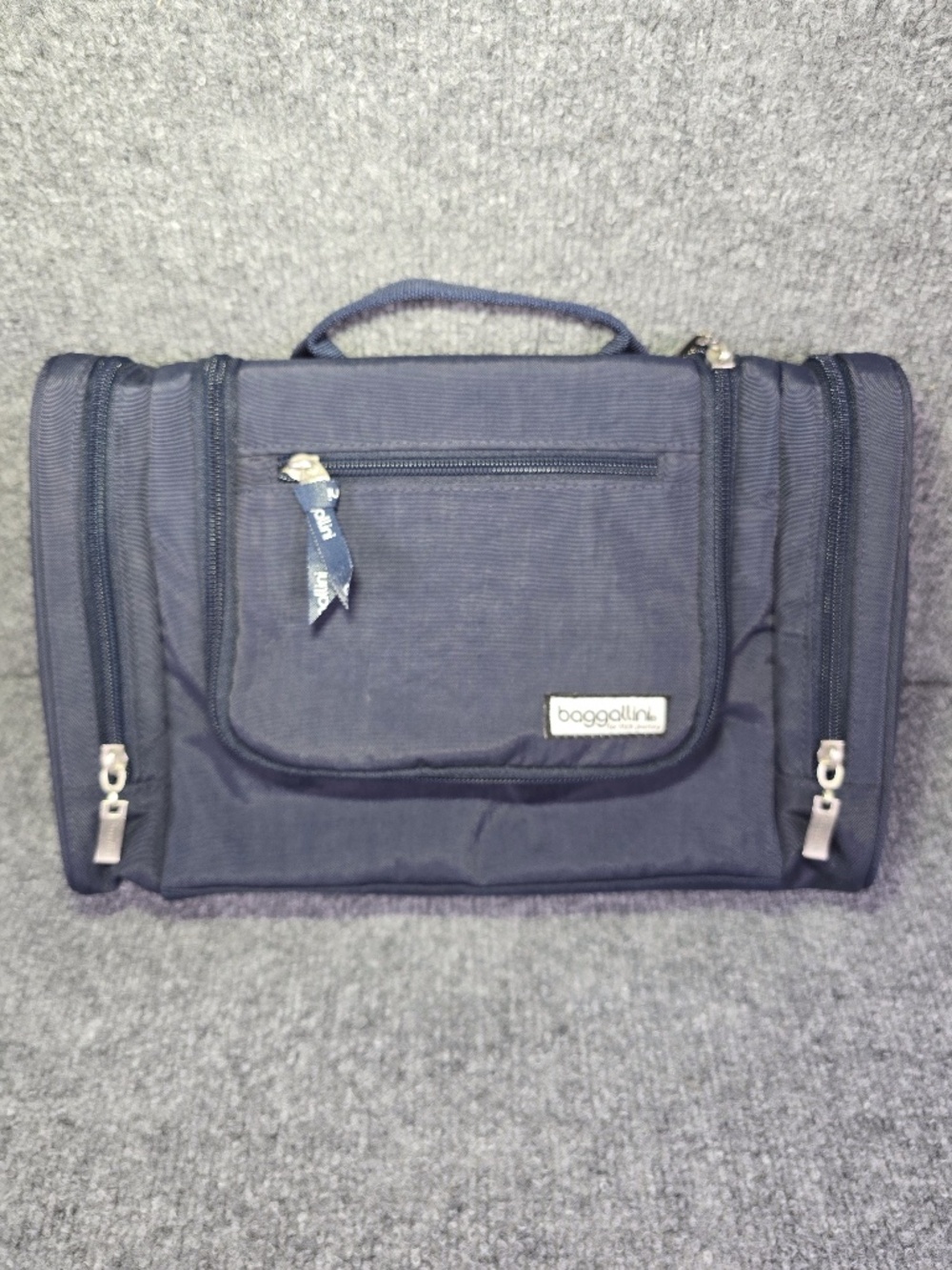Baggallini Hanging Travel Toiletry Kit Organizer Navy Blue